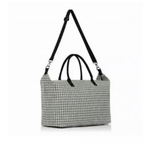 LULU DHARMA Green Houndstooth Weekender Large Travel Bag Carryon NEW MSRP $125 - Picture 1 of 3
